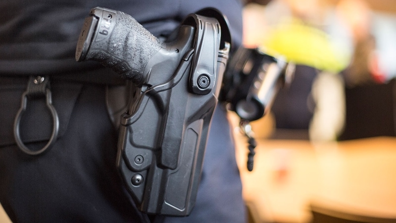 Dienstwapen in holster