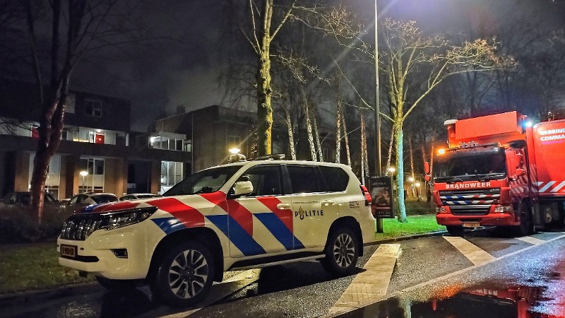 Politie en Brandweer bij explosie Vlaardingen