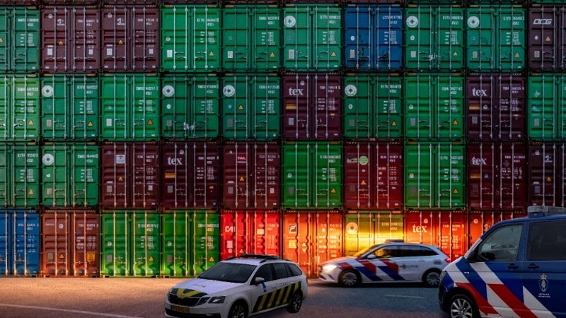 Stockfoto van de zeehavenpolitie