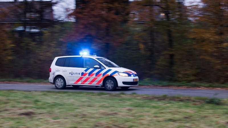 Politieauto met zwaailicht